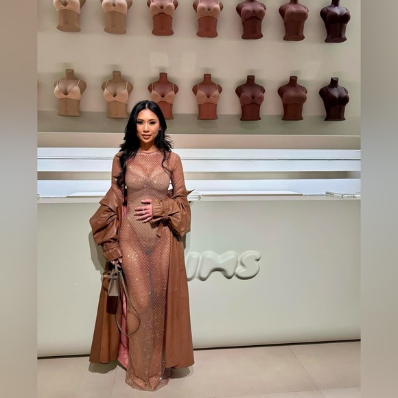 SKIMS Dresses & Skirts - Swarovski x skims maxi dress 🤎 NIB